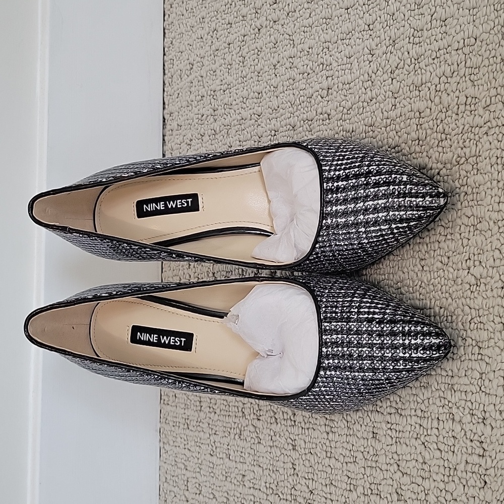 Brand new balck and white Nine West heels